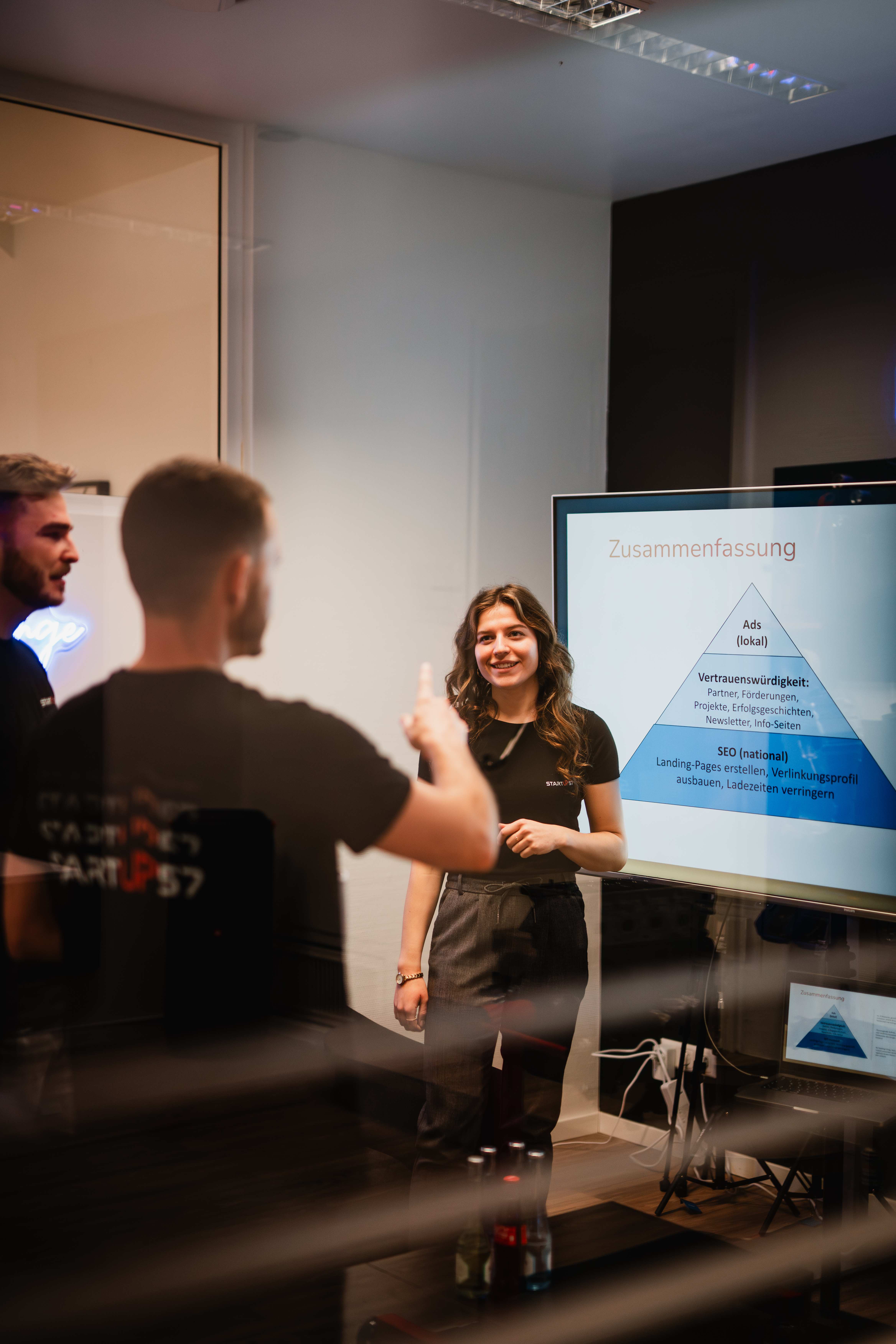 Team Meeting mit Präsentation